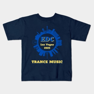 EDC Las Vegas 2023.Trance Music Kids T-Shirt